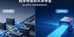美国服务器独享带宽和共享带宽